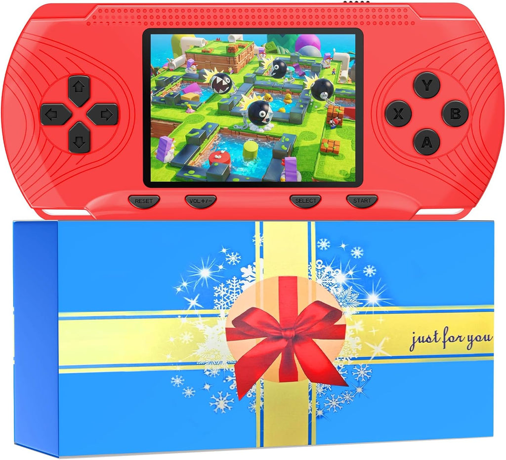Retro Handheld Game for Boys Girls-Classic 258 Video Games with Rechargeable Battery, 3.0" LCD Screen Portable Gaming Player Plug & Play Video Games, Electronic Gift for Birthday Xmas