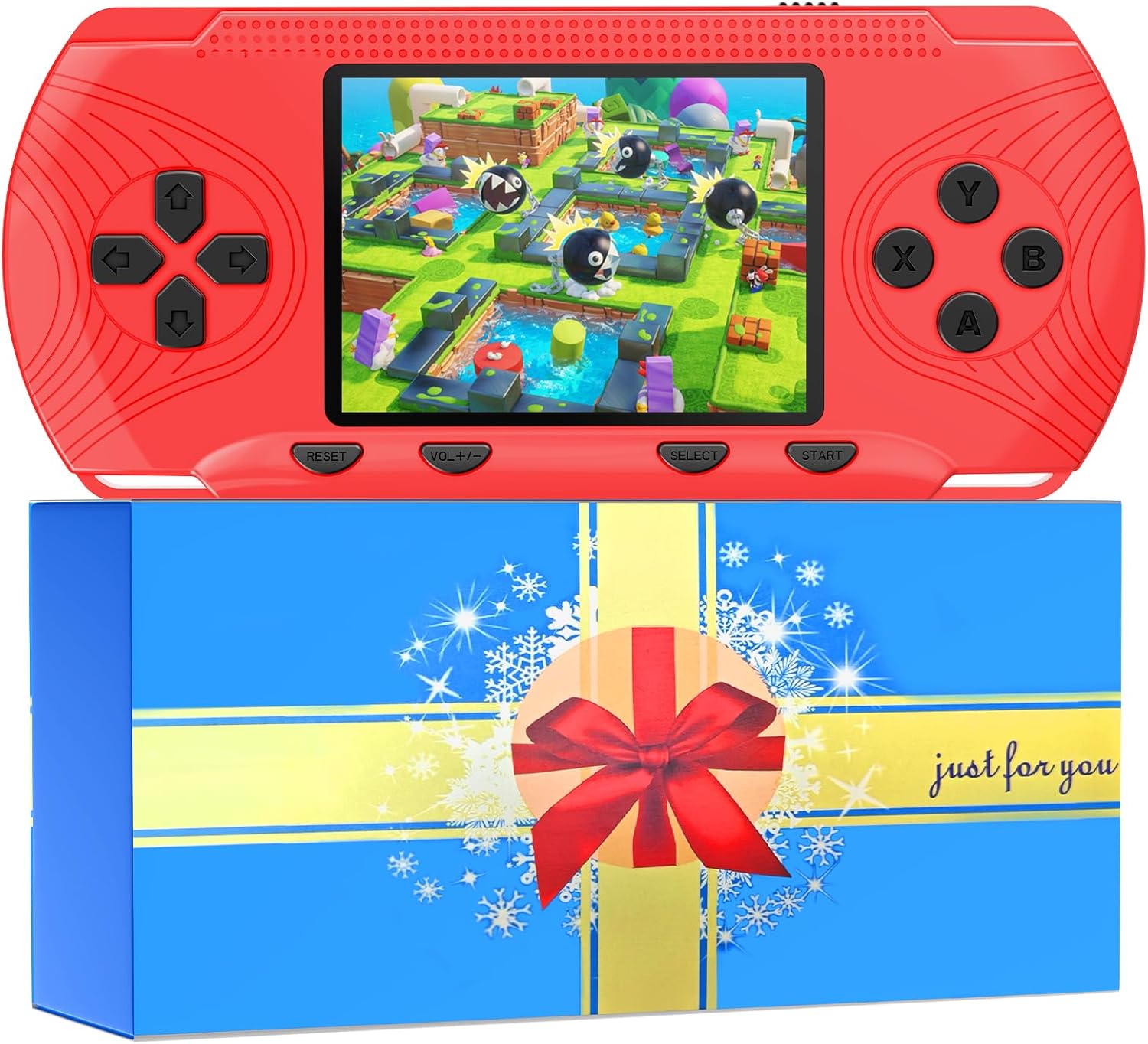 Retro Handheld Game for Boys Girls-Classic 258 Video Games with Rechargeable Battery, 3.0" LCD Screen Portable Gaming Player Plug & Play Video Games, Electronic Gift for Birthday Xmas