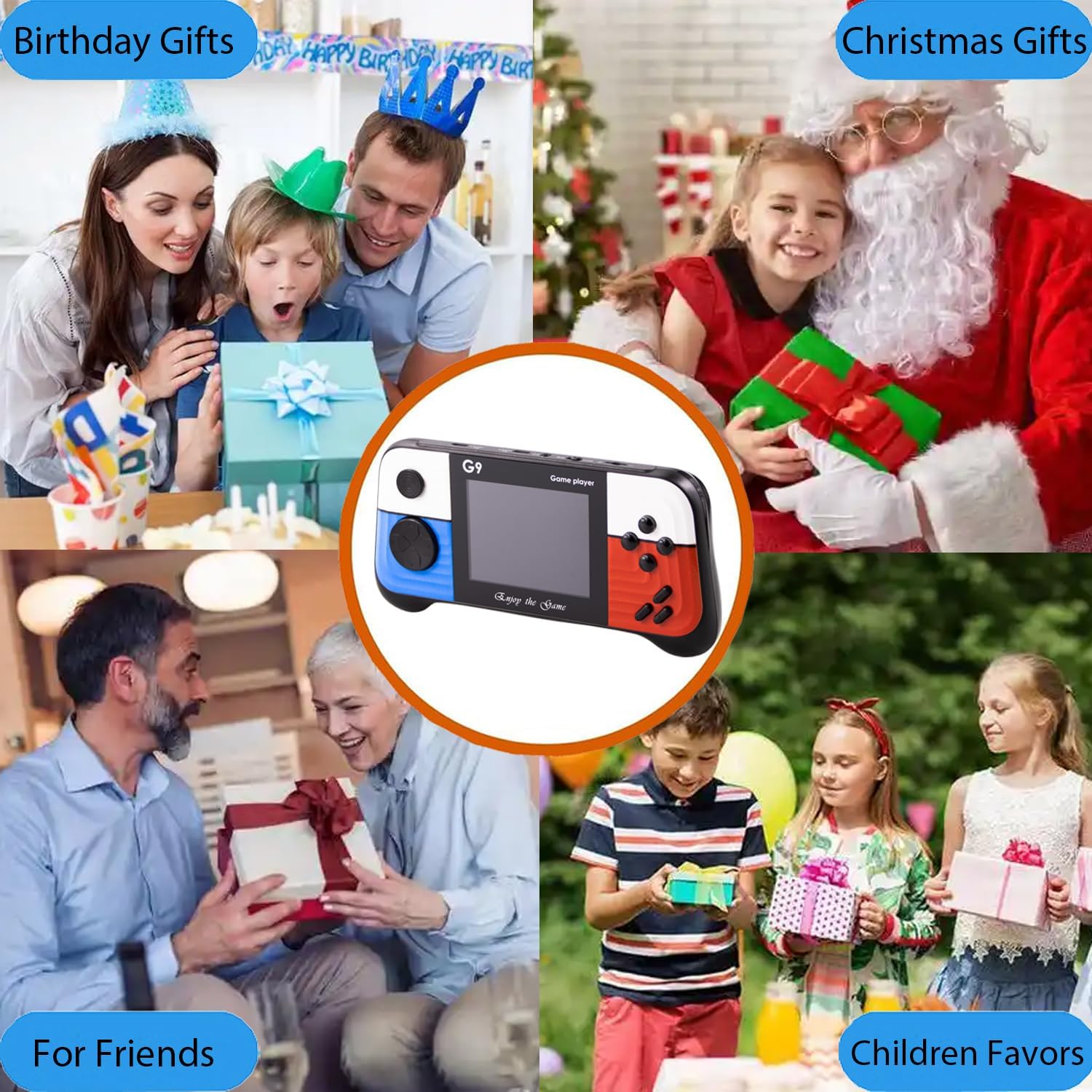 Retro Mini Video Games Portable Handheld Games，Handheld Game Console with Classical FC Game 3.0" Color Screen，Birthday for Boys Girls and Adults